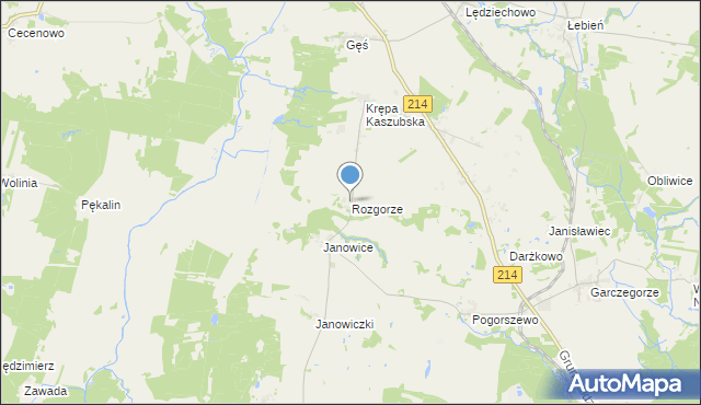 mapa Rozgorze, Rozgorze na mapie Targeo